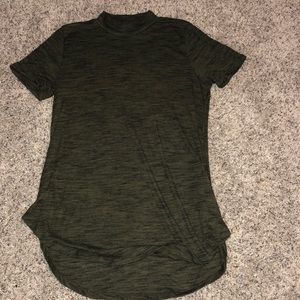 Army green short sleeve top